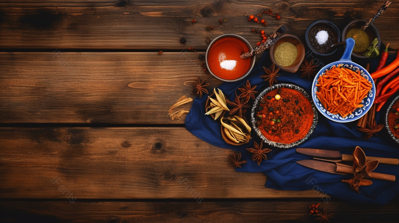 海报设计背景广告设计素材元素木板上的食材调料香料,高清,摄影图,摄影图片,图片大全,摄影图免费下载